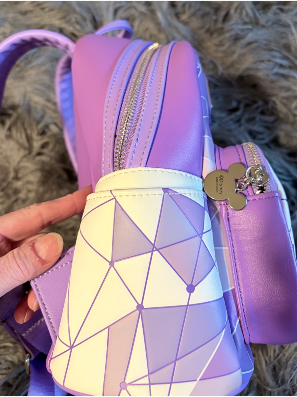 Disney parks purple wall Loungefly Mini Backpack - Picture 7 of 10